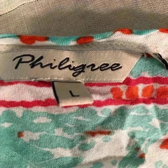 Philigree Womens Large Boho Cottagecorp Scarf MIDI Dress Sleeveless Spaghetti - Picture 3 of 6